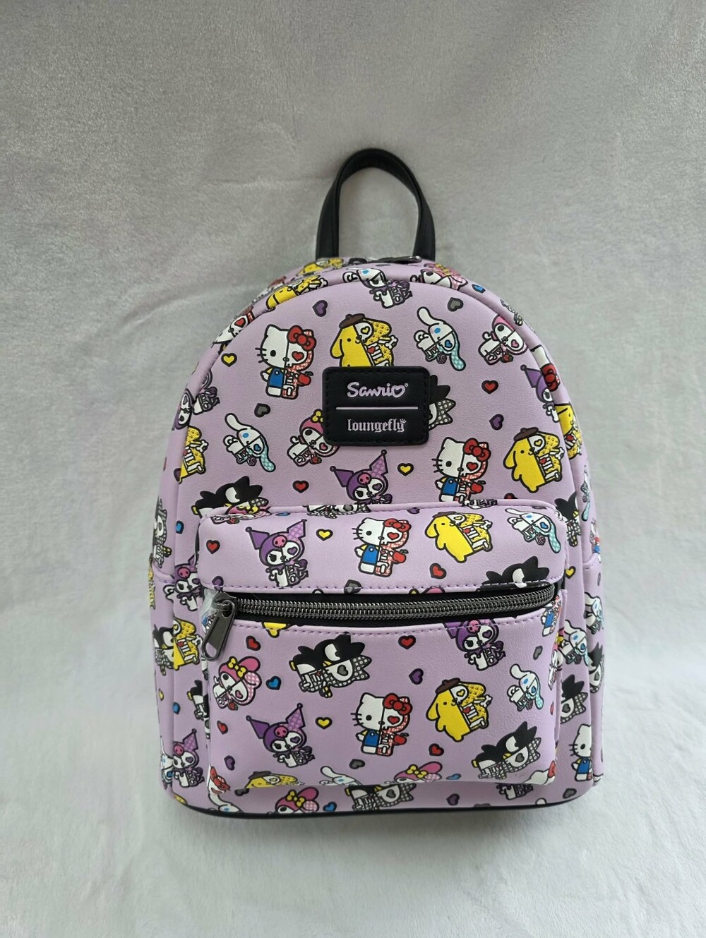 Loungefly Mini Backpack Sanrio Half Skeleton Purple Halloween & Hello Kitty